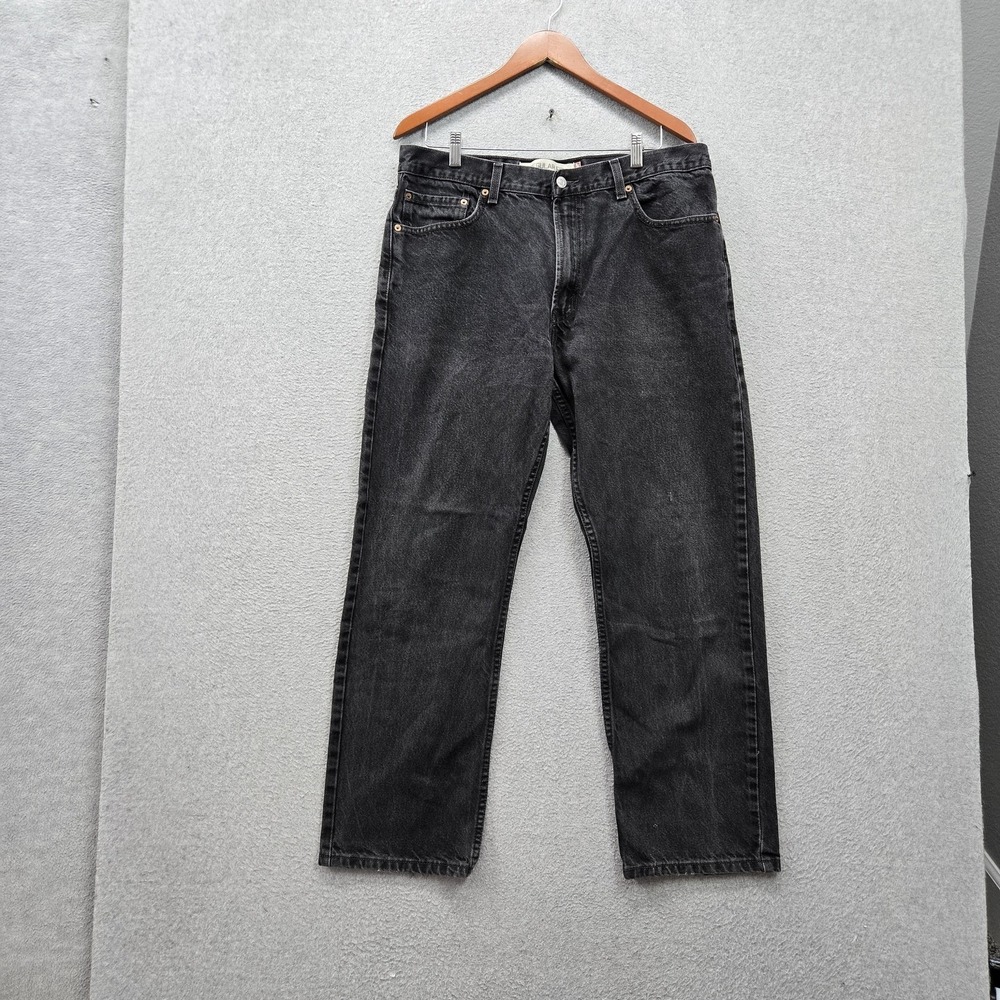 Levi's 505 Men Jeans 36X30 Gray Denim Regular Fit Straight High Rise 28" Inseam‎